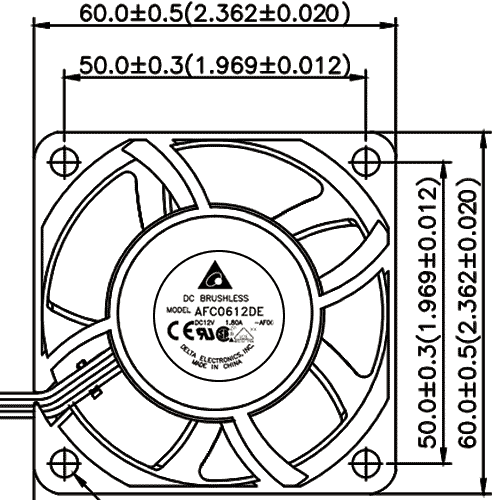 Delta Electronics AFC0612DE 60mm 12V 1.80A Yüksek Performans Fan